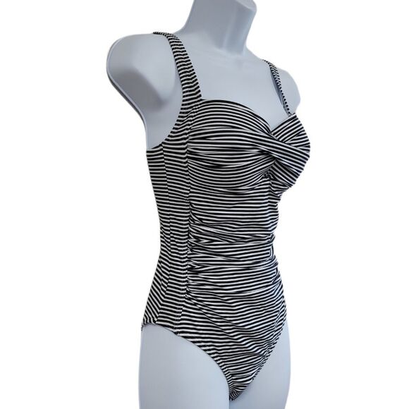 NWOT Nip Tuck Santorini Stripe onepiece swim - Picture 3 of 6